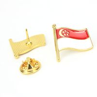 Creative American China Flag Drop Oil Five-star Red Flag Alloy Brooch sku image 4