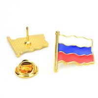 Creative American China Flag Drop Oil Five-star Red Flag Alloy Brooch sku image 8