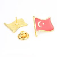Creative American China Flag Drop Oil Five-star Red Flag Alloy Brooch sku image 10