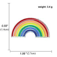 Broche En Alliage De Bannière Colorée De Dessin Animé Gay Rainbow Pride En Forme De Coeur sku image 13