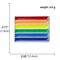 Heart-shaped Rainbow Pride Gay Cartoon Colorful Banner Alloy Brooch sku image 15