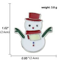 Santa Claus Christmas Snowman Dripping Oil Alloy Brooch sku image 11