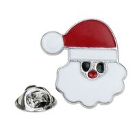 Santa Claus Christmas Snowman Dripping Oil Alloy Brooch sku image 12