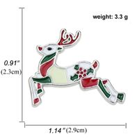 Santa Claus Christmas Snowman Dripping Oil Alloy Brooch sku image 16