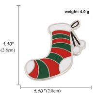 Santa Claus Christmas Snowman Dripping Oil Alloy Brooch sku image 21