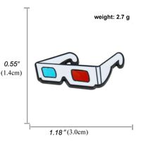 Creative Game Console Handle Cartoon Sunny Doll Glasses Alloy Brooch sku image 4