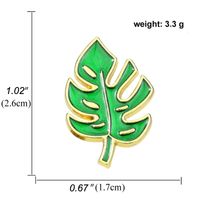New Fashion Plant Coconut Tree Cactus Leaves Alloy Brooch Wholesale sku image 2