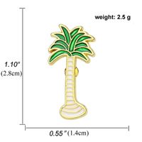 New Fashion Plant Coconut Tree Cactus Leaves Alloy Brooch Wholesale sku image 4