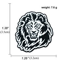 New Geometric Animal Pattern Tiger Cartoon Lion Wolf Alloy Brooch sku image 1