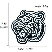 New Geometric Animal Pattern Tiger Cartoon Lion Wolf Alloy Brooch sku image 3