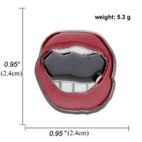 Korean Version Of Creative Sexy Red Lips Oil Drip Alloy Brooch sku image 1