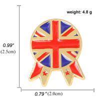 Fashion British Flag Pattern Alloy Dripping Oil Brooch sku image 3