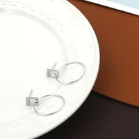 Simple Classic Light Luxury Geometric Hoop Copper Earrings main image 1