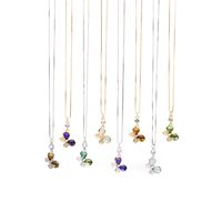 Zircon Butterfly Pendant Crystal Simple Sweater Collarbone Chain Necklace main image 4
