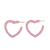 Trendy Fashion Sweet Acrylic Love Pink Girl Acetate Earrings main image 6
