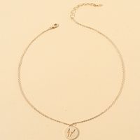 Creative Personality Disc Collarbone Chain Luxury Pendant Necklace main image 3