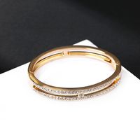 New European And American Bracelet Simple I-shaped Diamond Hollow Alloy Bracelet main image 3