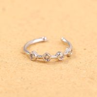 European And American Fashion C-shaped Micro-inlaid Zircon Nose Ring main image 1