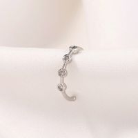 European And American Fashion C-shaped Micro-inlaid Zircon Nose Ring main image 4