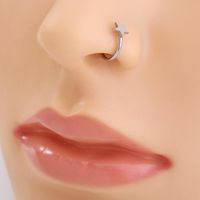 European And American Jewelry Stainless Steel Five-pointed Star Nose Ring main image 3