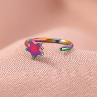 Fashion Geometric Stainless Steel Five-pointed Star Nose Ring main image 1
