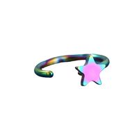 Fashion Geometric Stainless Steel Five-pointed Star Nose Ring main image 6