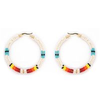 Bohemian Big Hoop Earrings Temperament Miyuki Color Rice Bead Earring main image 6