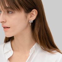 European Female Drop Wax Ins Niche Unique Asymmetric Earrings main image 3
