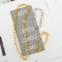 Stars Exaggerated Retro Trendy Hip-hop Thick U-shaped Clavicle Chain Necklace main image 5
