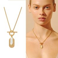 Baroque Retro Luxury Ins Nich Trend Copper Natural Pearl Necklace main image 3