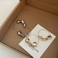 Love Metal Cute Lady Niche Exaggerated Circle Hoop Earrings main image 7