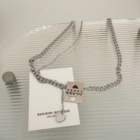 Sweet Titanium Steel Clavicle Punk Neutral Necklace Sweater Chain Tide main image 8