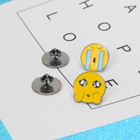 Creative Cartoon Smiley Face Funny Expression Dripping Oil Alloy Brooch main image 3