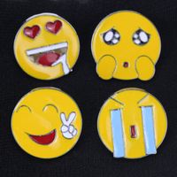 Creative Cartoon Smiley Face Funny Expression Dripping Oil Alloy Brooch main image 5