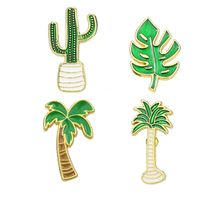 New Fashion Plant Coconut Tree Cactus Leaves Alloy Brooch Wholesale main image 1