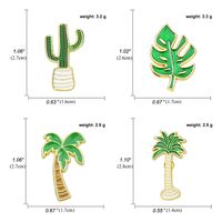 New Fashion Plant Coconut Tree Cactus Leaves Alloy Brooch Wholesale main image 6