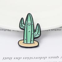 Creative Tent Car Plant Cactus Flower Badge Dripping Oil Brooch main image 5