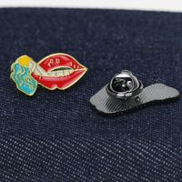 Korean Version Of Creative Sexy Red Lips Oil Drip Alloy Brooch main image 3