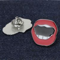 Korean Version Of Creative Sexy Red Lips Oil Drip Alloy Brooch main image 4