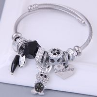 European And American Fashion Metal Shining Bunny Pendant Multi-element Bracelet main image 1