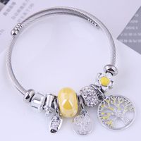 European And American Fashion Simple Tree Of Life Pendant Multi-element Bracelet main image 4