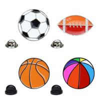 Drip Oil Football Brooch Basketball Souvenirs Corsage Collar Pin main image 6