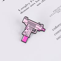 Creative Cartoon Pink Pistol Brooch Girl Cute Japanese Cute Metal Gun Badge main image 4