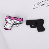 Creative Cartoon Pink Pistol Brooch Girl Cute Japanese Cute Metal Gun Badge main image 5