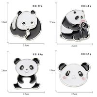 Lindo Broche De Aleación Dibujos Animados Goteando Aceite Panda Divertido Insignia Broche main image 6