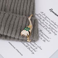 Fashion Diamond-studded Crane Brooch Simple Pin Accessories main image 5