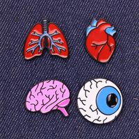 Color Drip Oil Human Organ Brooch Corsage Brain Eyes Lung Brooch Accessories main image 2