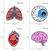 Color Drip Oil Human Organ Brooch Corsage Brain Eyes Lung Brooch Accessories main image 6