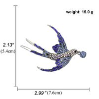 Creative Elegant Swallow Full Of Diamond Painting Oil Brooch Wholesale main image 6