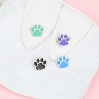 Cute Cat Paw Brooch Small Footprint Badge Drip Oil Collar Pin main image 3